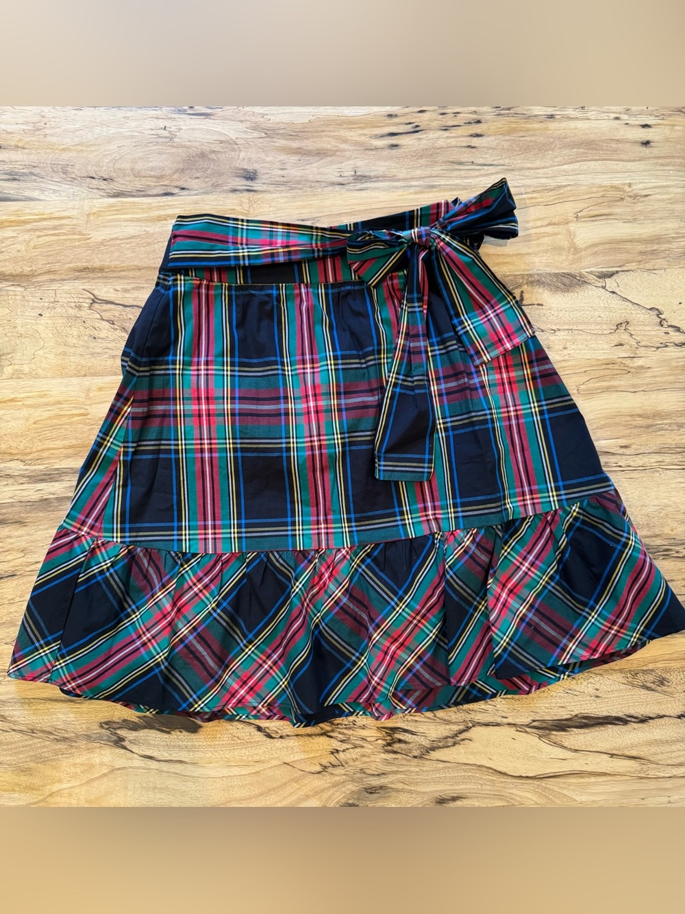 J. Crew Stewart Tartan Bow A-Line Skirt
